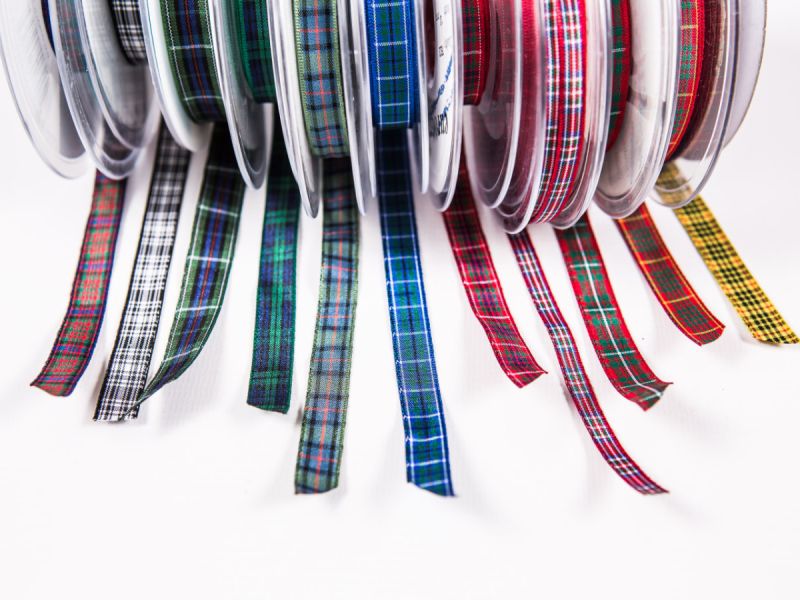 selection of tartan ribbons